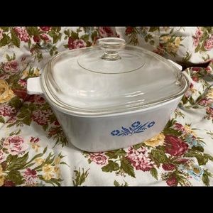 Corningware Blue Cornflower Casserole Dish Vtg